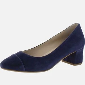 Cole Haan New Suede Waterproof Pumps Heels 9C Navy